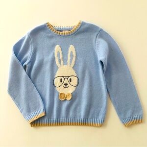 Easter Bunny 5T Toddler Boy Sweater Blue